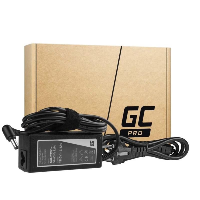 Green Cell PRO Charger / AC adaptér 19V 3.42A 65W pre Asus R510C R510L R556L X550C X550L Toshiba Satellite C650 L750
