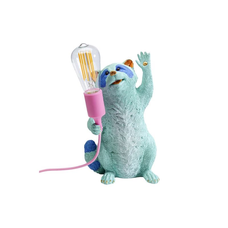 Racoon stolová lampa zeleno-modrá 1