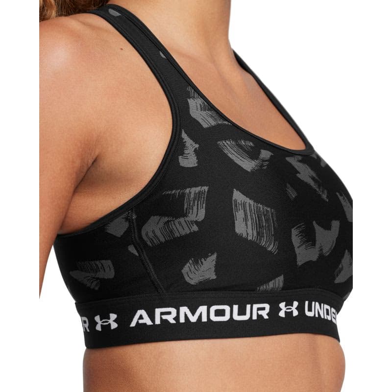Dámska tréningová športová podprsenka UNDER ARMOUR Crossback Mid Print-BLK 2