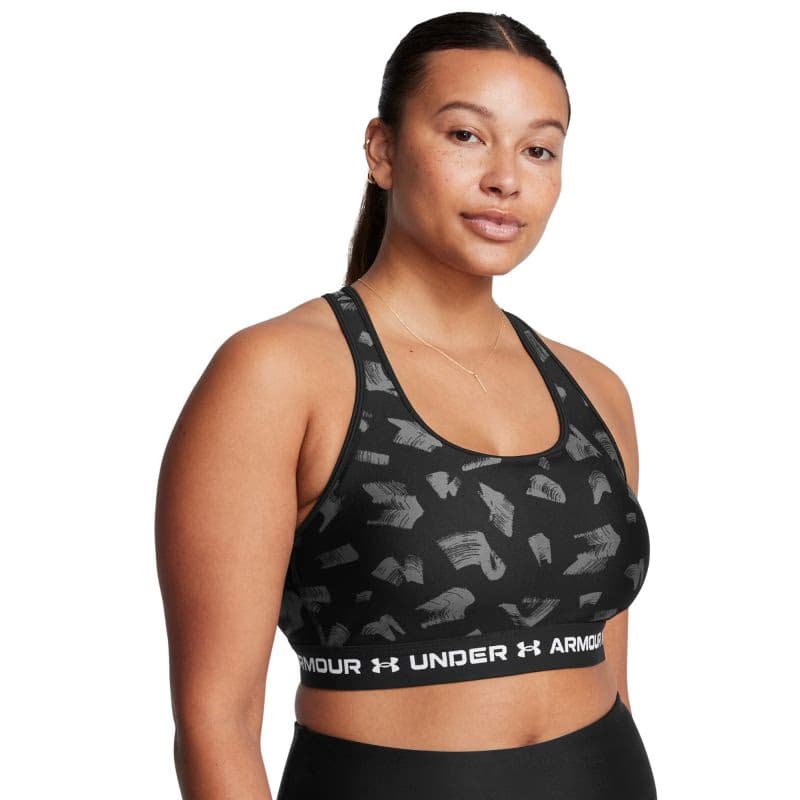 Dámska tréningová športová podprsenka UNDER ARMOUR Crossback Mid Print-BLK 4