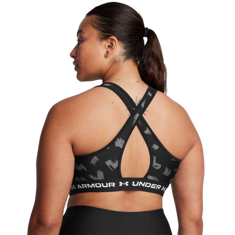 Dámska tréningová športová podprsenka UNDER ARMOUR Crossback Mid Print-BLK 5