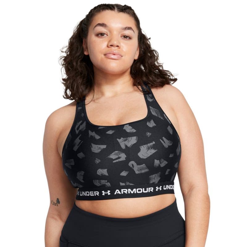 Dámska tréningová športová podprsenka UNDER ARMOUR Crossback Mid Print-BLK 6