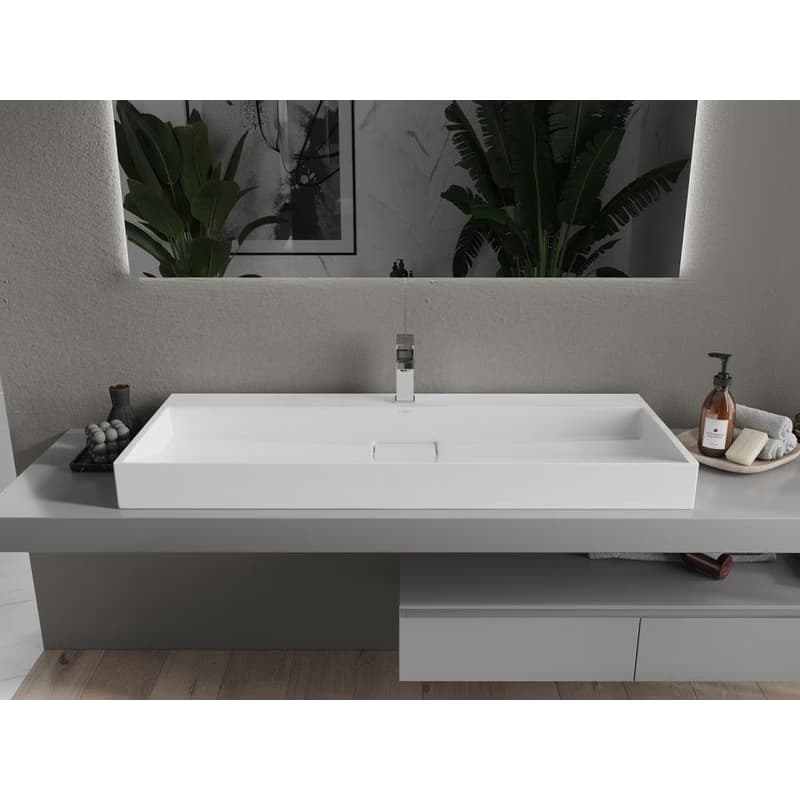 MEXEN - Ava umývadlo na dosku liaty mramor 1/O 120 x 46, biela 23011201 3