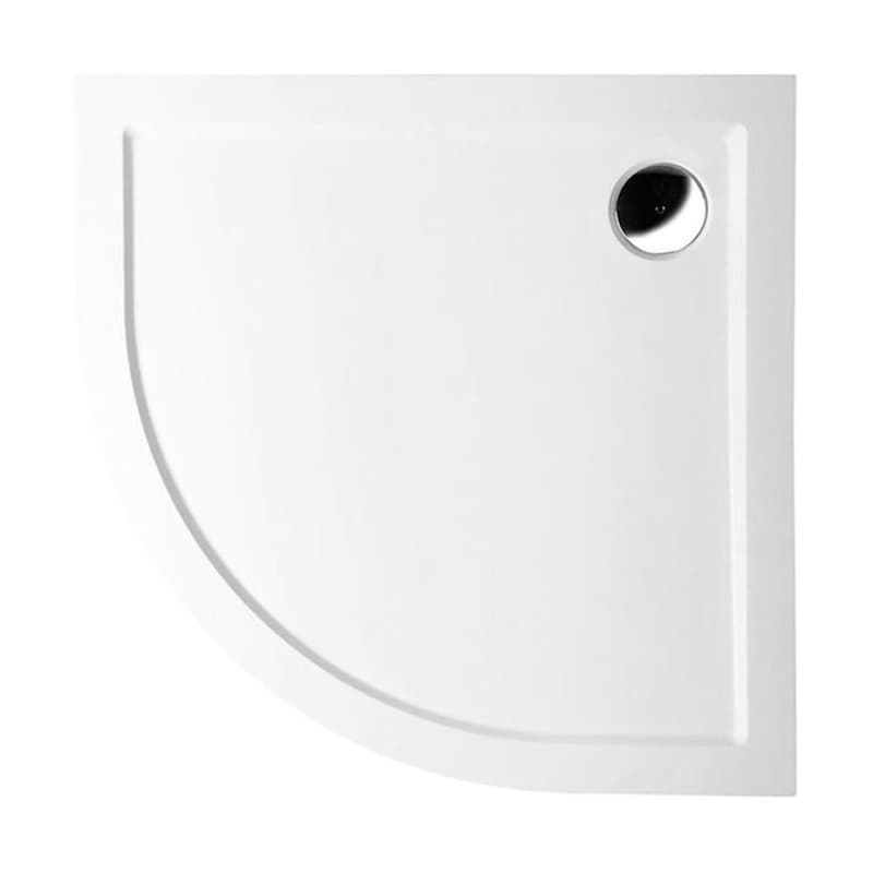 POLYSAN - SERA sprchová vanička z liateho mramoru, štvrťkruh 80x80cm, R550, biela 40511 1