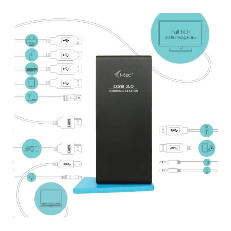 i-tec USB 3.0/USB-C Dual HDMI Docking Station 3