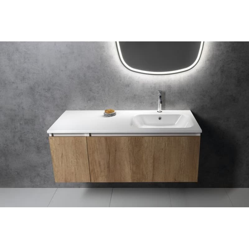SAPHO - ARECA umývadlo 101x51,5cm, liaty mramor, pravé, biela AC101R 3