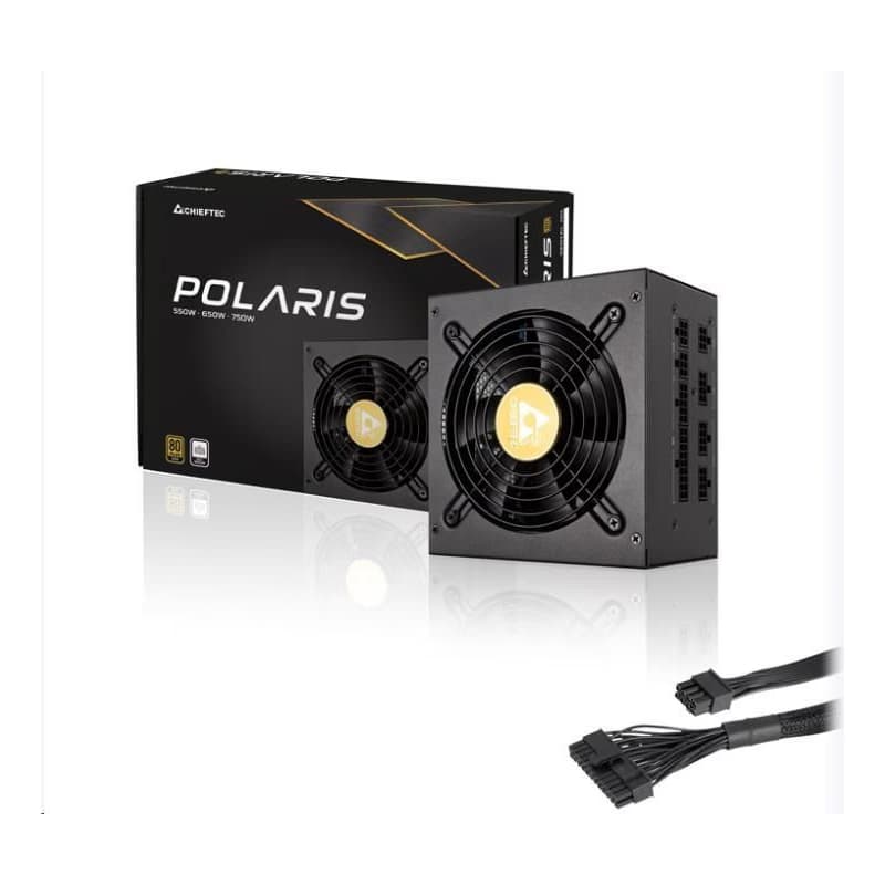 CHIEFTEC zdroj Polaris Series, PPS-750FC, 750W, ATX-12V V.2.4, PS2, 12cm fan, Active PFC, Modular, 80+ Gold 4