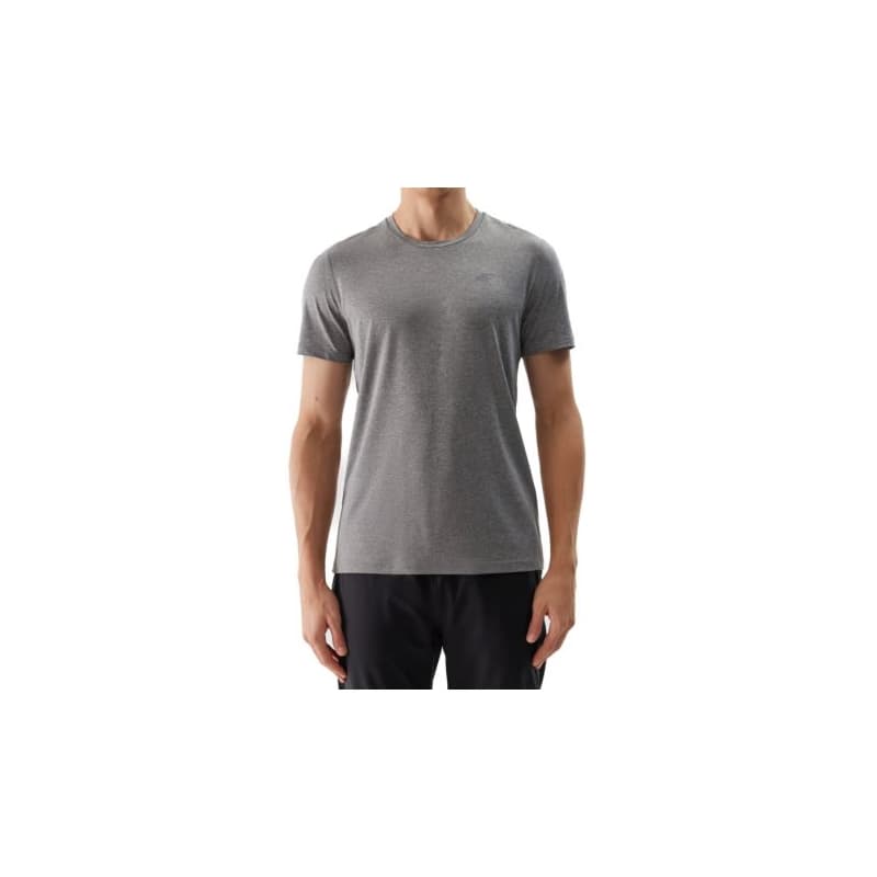 Pánske tréningové tričko s krátkym rukávom 4F TSHIRT FNK-WSS24TFTSM599-27M-COLD LIGHT GREY MELANGE 1