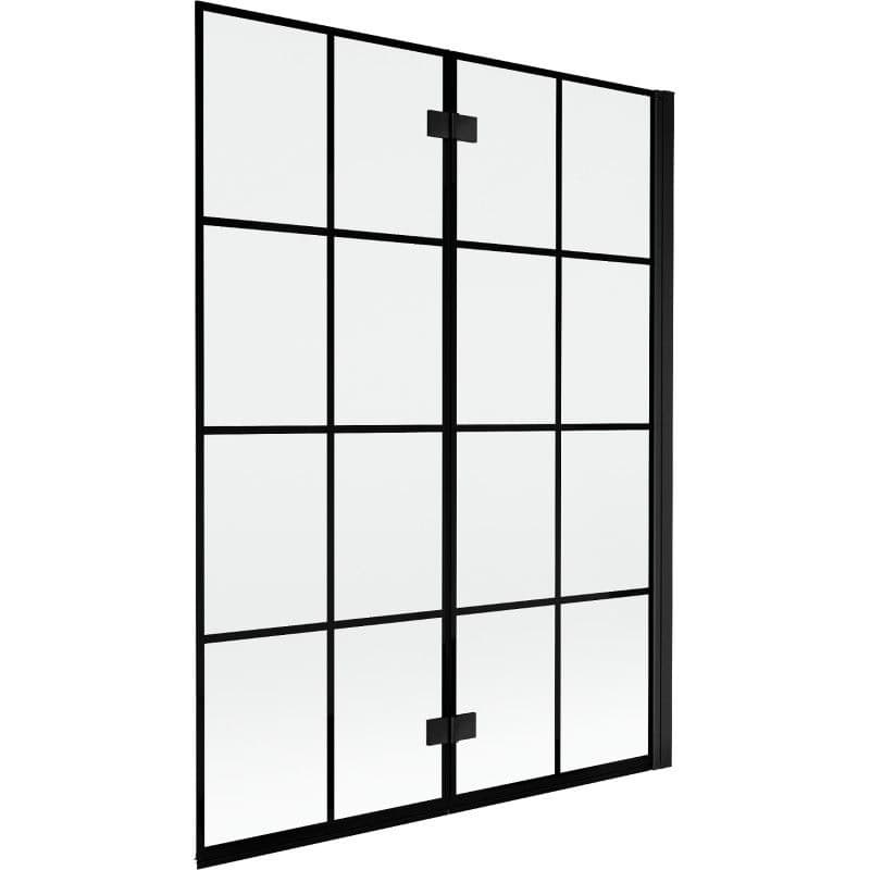 MEXEN - MIST vaňová zástena 130x150 cm 6mm 2-s, čierna, dekor, pravá 8A9-130-002-70-77-P 1