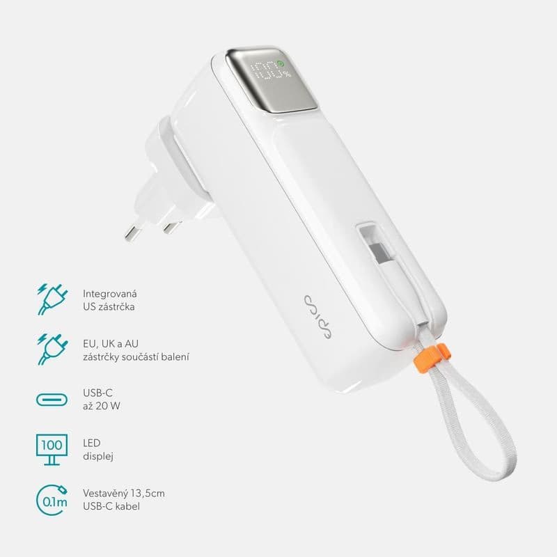 Epico 2in1 5000mAh powerbanka a adaptér ET30 2