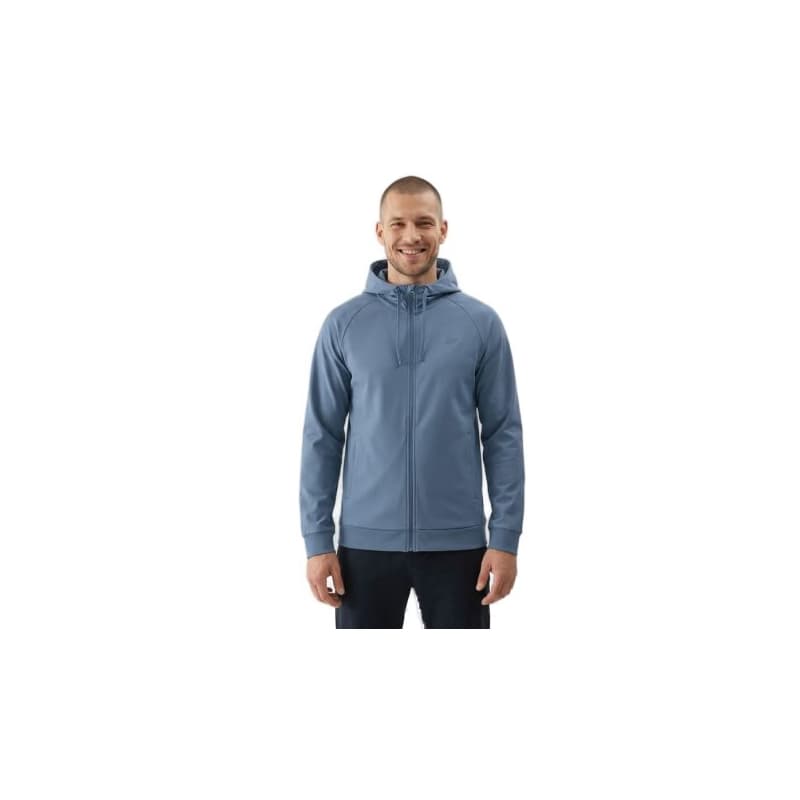 Pánska tréningová mikina so zipsom 4F SWEATSHIRT FNK M631-32M-DENIM MELANGE 1