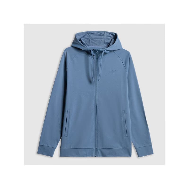 Pánska tréningová mikina so zipsom 4F SWEATSHIRT FNK M631-32M-DENIM MELANGE 4