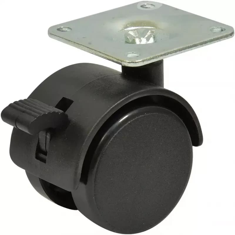 Nábytkové koliesko 40 mm/25 kg s doštičkou, brza 1