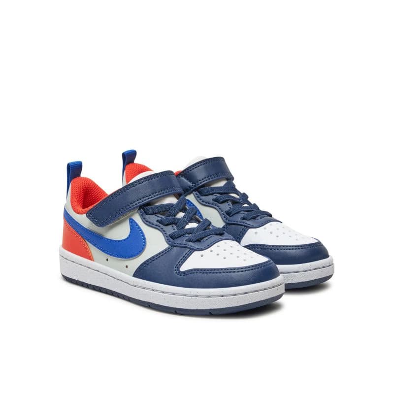 Chlapčenská rekreačná obuv NIKE Court Borough Low Recraft midnight navy hyper royal orange 2