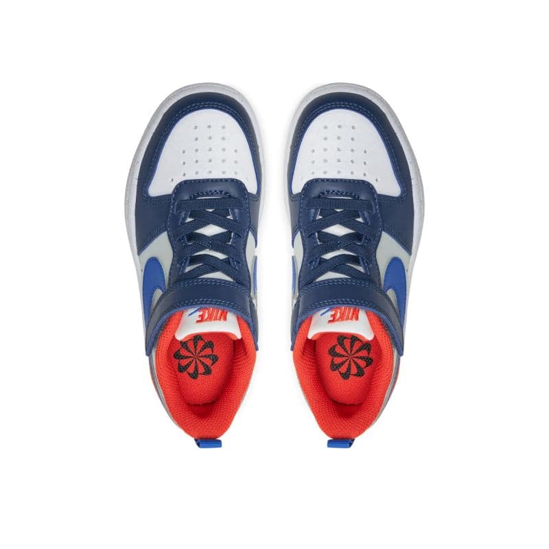 Chlapčenská rekreačná obuv NIKE Court Borough Low Recraft midnight navy hyper royal orange 3