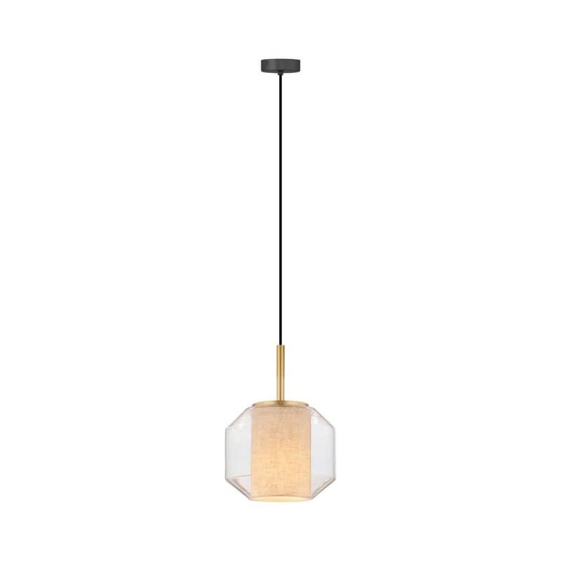 Zuma Line 003064-034742 - Závesné svietidlo SOLIX na lanku 1xE27/25W/230V, Ø 22 cm, zlatá/čierna 003064-034742