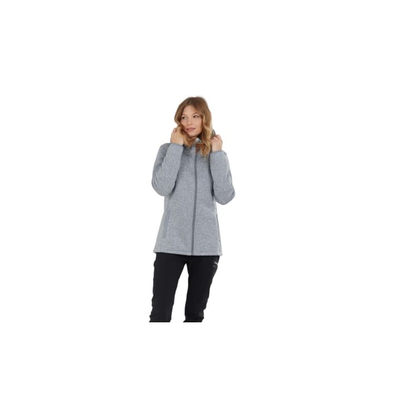 Dámska zateplená mikina so zipsom FUNDANGO Ara Fleece Jacket-745- grey heather