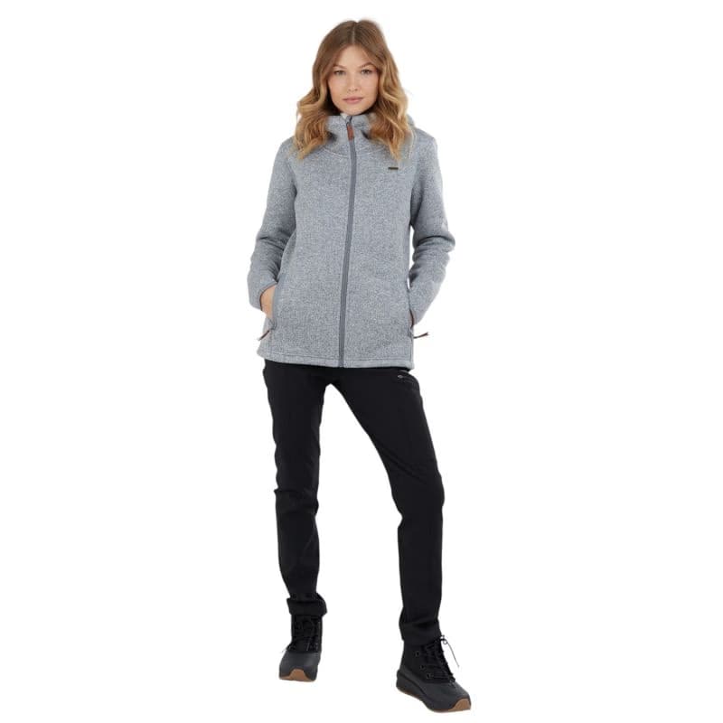 Dámska zateplená mikina so zipsom FUNDANGO Ara Fleece Jacket-745- grey heather 3