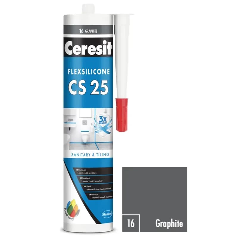 Ceresit Silikón CS25 grafit 280ml 1