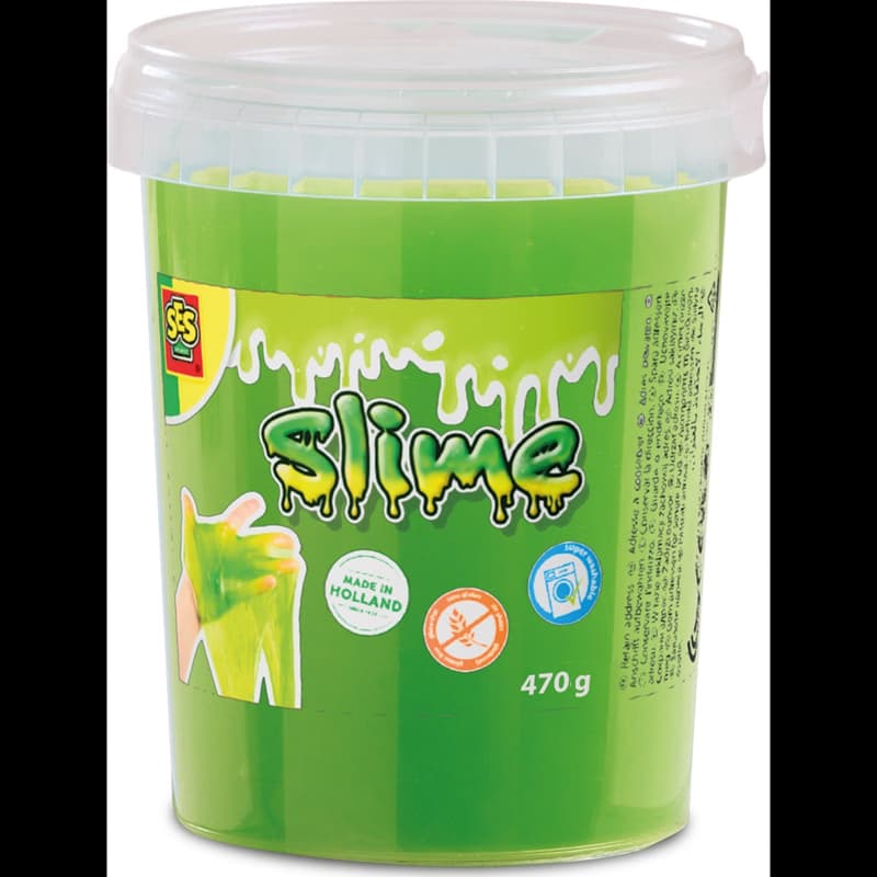 SES Creative - Slime Neon Groen – Slijm Speelgoed - Spelen met slijm – Glutenvrije slijm – veilig voor kinderen – 470 g Sliz