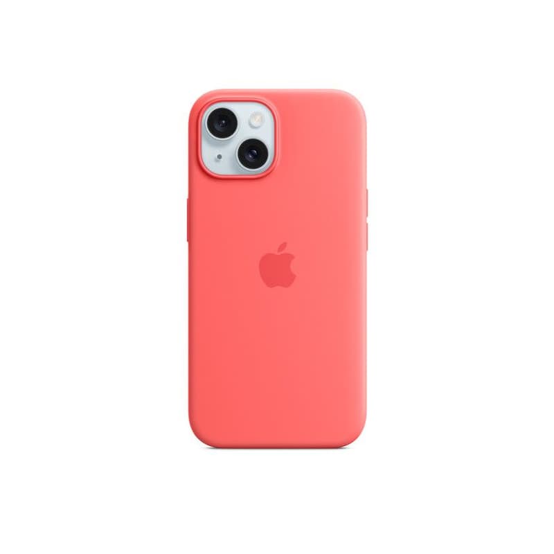 iPhone 15+ Silicone Case with MS - Guava 1