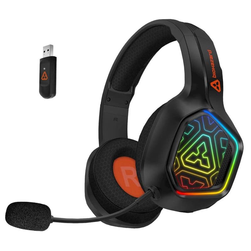 CONNECT IT BIOHAZARD Blast herné bezdrôtové slúchadlá s mikrofónom, RGB pods., BT/2,4GHz/Jack+USB-C/ČIERNA