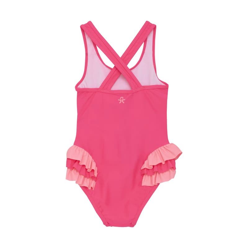 Dievčenské plavky COLOR KIDS Swimsuit W. Application 5170-Knockout Pink 2