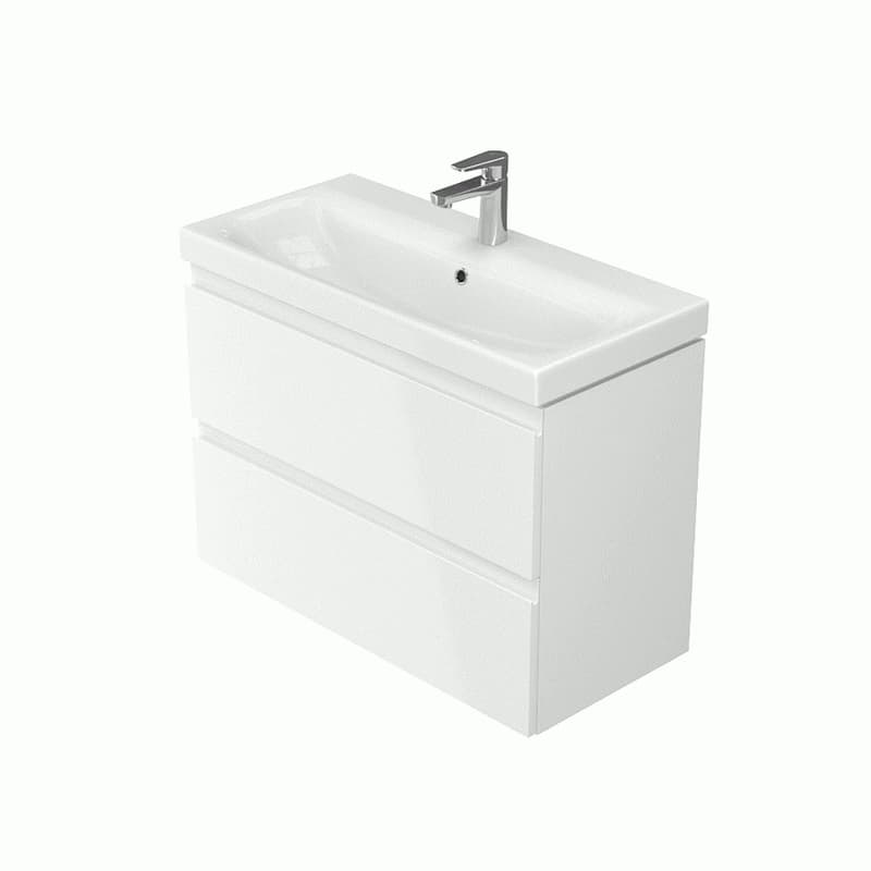 CERSANIT - SET 979 MODUO SLIM 80 BIELA DSM (SKRINKA + UMÝVADLO) S801-225-DSM 2