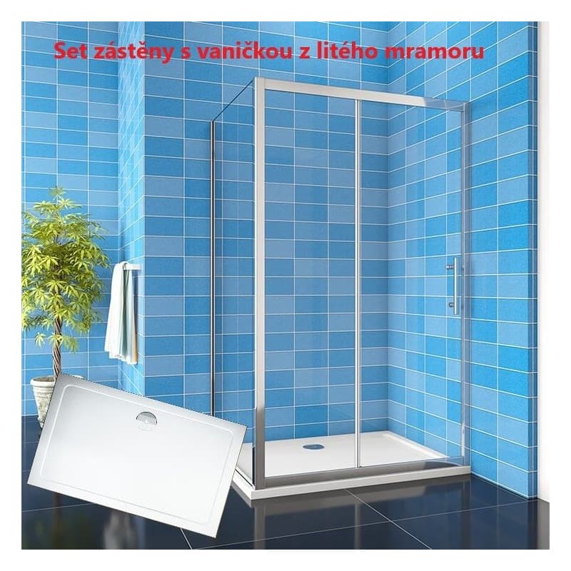 H K - Sprchovací kút FORTE 100x80 cm Ľ/P variant vrátane sprchovej vaničky SE-FORTE10080/SE-THOR-10080 3