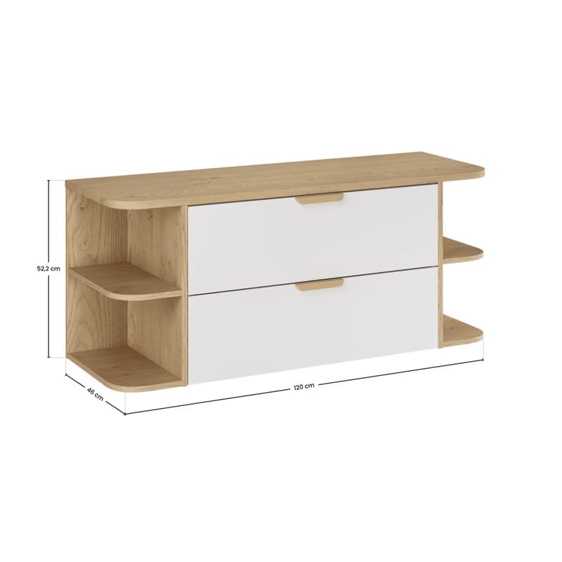 ArtCom Kúpeľňová skrinka s doskou ASTER WHITE LRSM D120cm | 120 cm 6