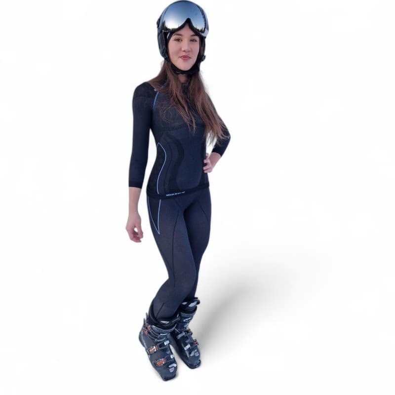 Dámske termo nohavice BLIZZARD Viva long pants, anthracite light blue 3
