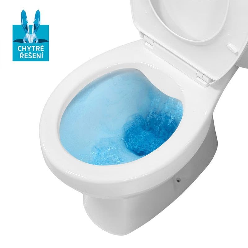 Mereo WC kombi, RIMLESS, spodný odpad s armatúrou VSD98 2