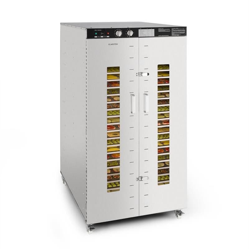 Klarstein Master Jerky 24, sušička potravín, 5850 W, 40-90 °C, 15-hod. časovač, nehrdzavejúca oceľ, strieborná