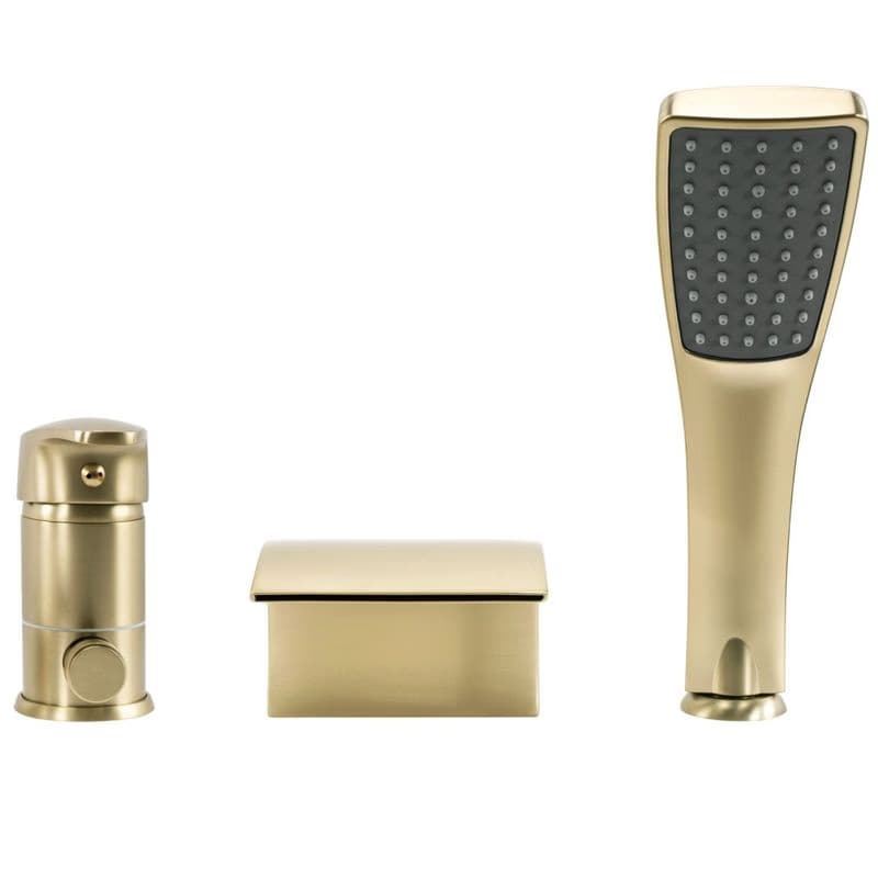 REA - Trojdielna vaňová batéria RIVEN Brush Gold REA-B0494 4