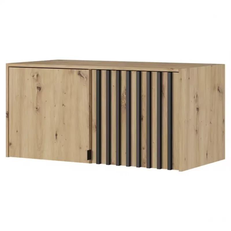 Nadstavec Na Skriňu Nelly 2d  Dub Artisan/Čierna 1