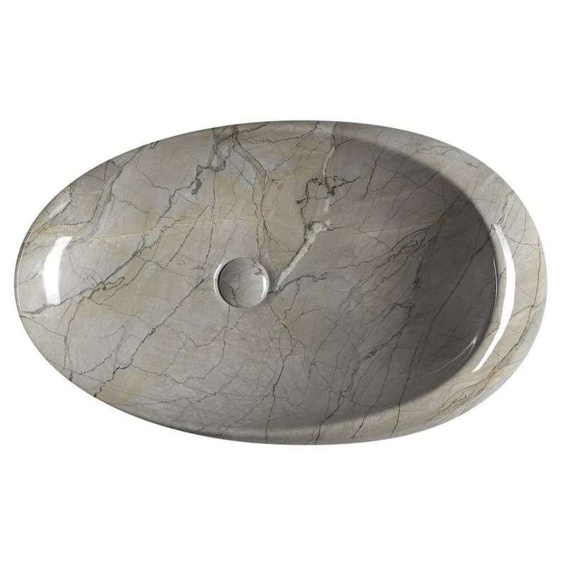 SAPHO - DALMA keramické umývadlo na dosku, 68x44cm, grigio 313 4