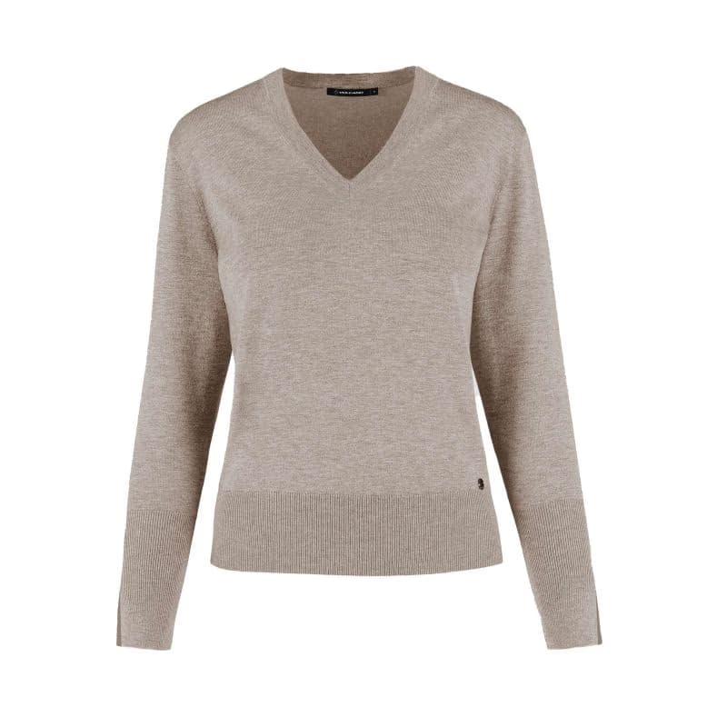 Dámsky sveter VOLCANO S-NELI-102M-BEIGE MEL 4
