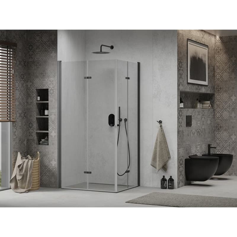 MEXEN/S - Lima Duo sprchovací kút 80 x 70, transparent, čierna 856-080-070-70-00-02 2