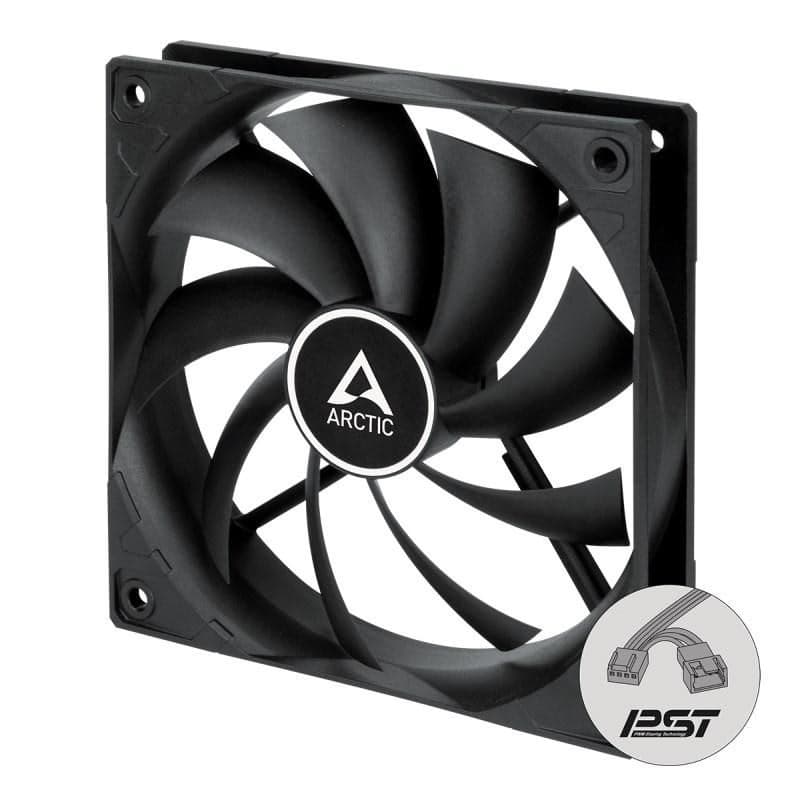 ARCTIC ventilátor F12 PWM PST, 120mm, 4pin, PWM, čierna