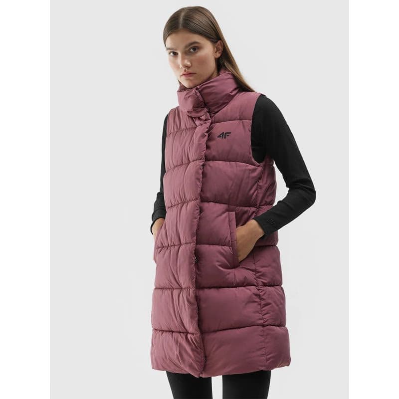 Dámska vesta 4F VEST-AW23TVESF076-53S-DARK PINK 2