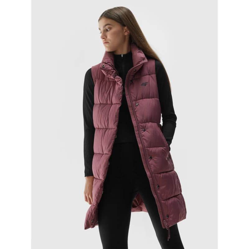 Dámska vesta 4F VEST-AW23TVESF076-53S-DARK PINK 3