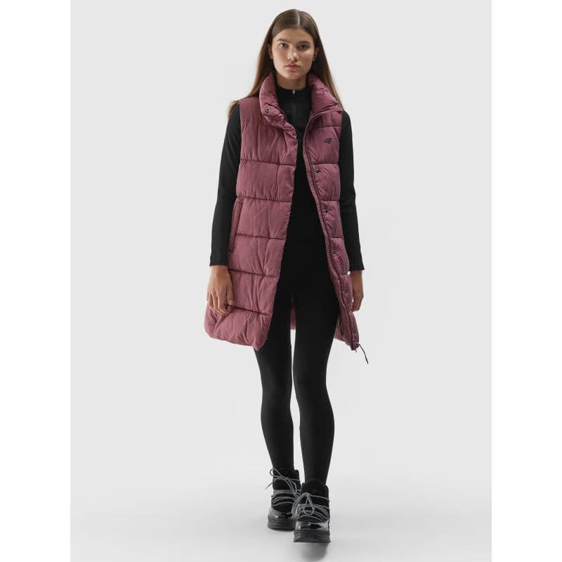 Dámska vesta 4F VEST-AW23TVESF076-53S-DARK PINK 4