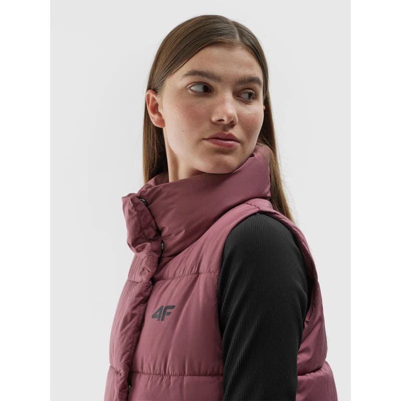 Dámska vesta 4F VEST-AW23TVESF076-53S-DARK PINK 5