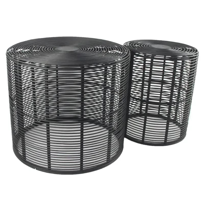Súprava stolíkov  BULAN RATTAN 60 čierna 1
