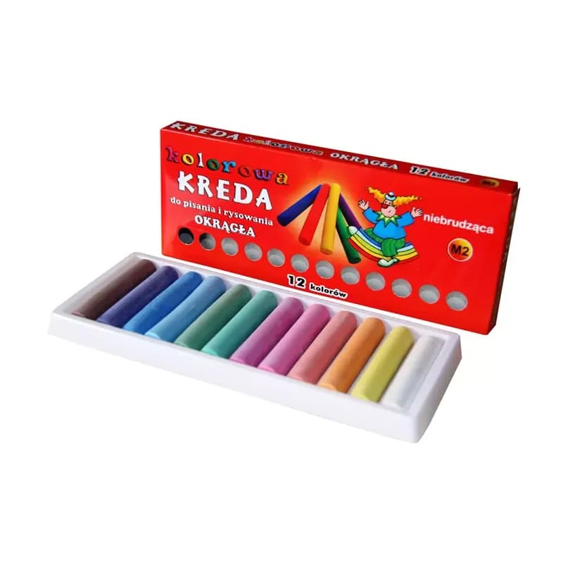 Farebné kriedy okrúhle 12 ks CON-KZ-MK12 1
