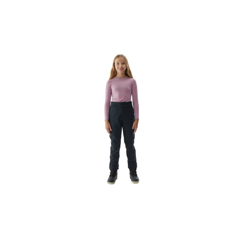 Dievčenské lyžiarske softshellové nohavice 4F JUNIOR TROUSERS FNK-JAW23TFTRF355-21S-BLACK 1