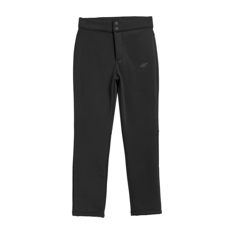 Dievčenské lyžiarske softshellové nohavice 4F JUNIOR TROUSERS FNK-JAW23TFTRF355-21S-BLACK 4