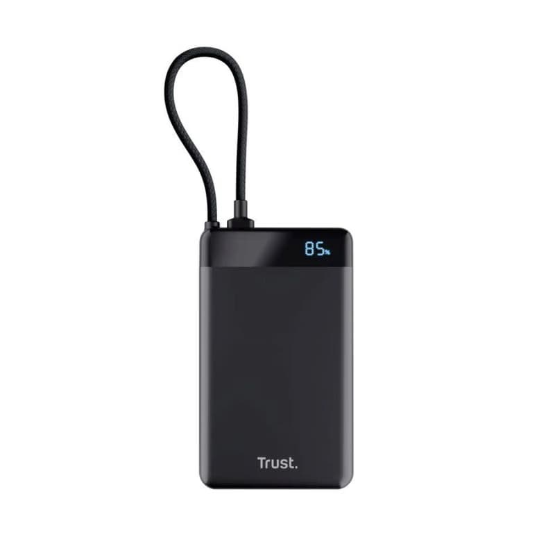 TRUST Powerbanka Fiera, 10000 mAh, S káblom, 2x USB-C, čierna 4