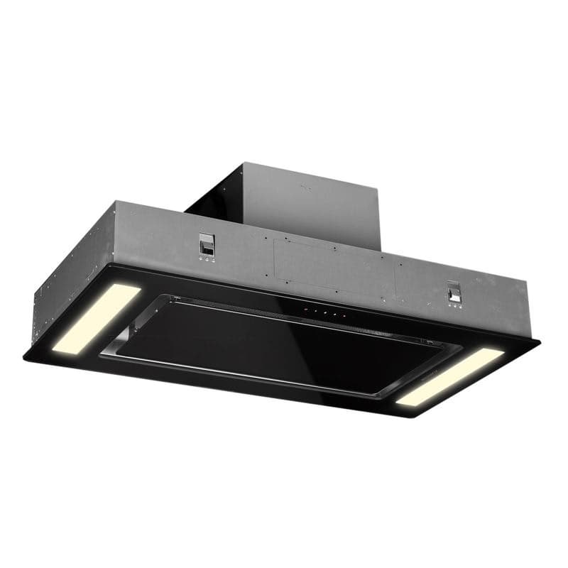 Klarstein Remy, digestor, 90 cm, stropný, 620 m³/h, diaľkové ovládanie, čierny