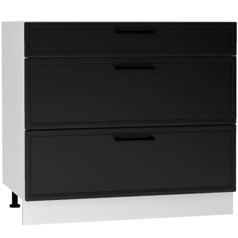 Kuchynská skrinka Emily D90PC S/3 čierny hrášok 1